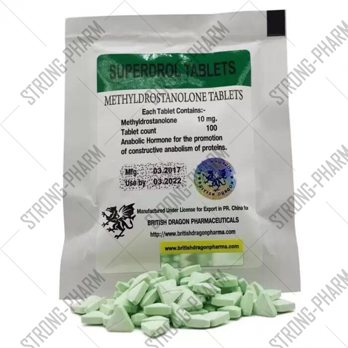 Superdrol BritishDragonPharma 10 мг/таб 100 таблеток